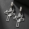201 Stainless Steel Clip-on Earrings FS-WGD509B-11-1
