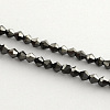 Electroplate Glass Bead Strands EGLA-R094-4mm-07-1