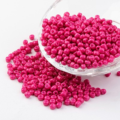 6/0 Baking Paint Glass Seed Beads X-SEED-S003-K5-1