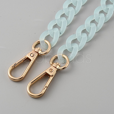 Acrylic Imitation Jelly Curb Chain Link Purse Chains FIND-WH0126-257B-1
