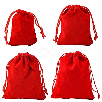 30Pcs Rectangle Velvet Pouches TP-FS0001-02D-1