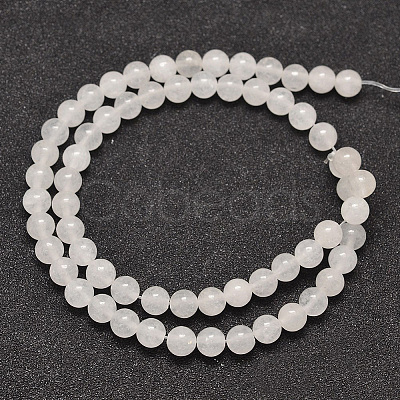 Natural Round White Jade Bead Strands G-P070-01-12mm-1