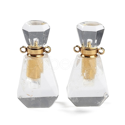 Natural Quartz Crystal Perfume Bottle Pendants G-A026-13A-1