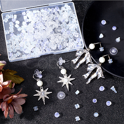 240Pcs 6 Styles Eco-Friendly Silicone Full-covered Ear Nuts FIND-SP0001-17-1