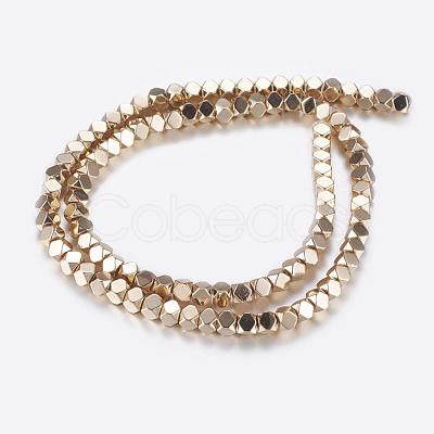 Non-magnetic Synthetic Hematite Beads Strands G-P338-25A-4mm-KCG-1