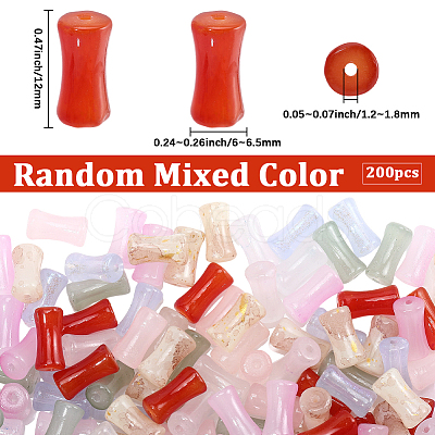 200Pcs Baking Paint Glass Beads DGLA-PA0001-05-1