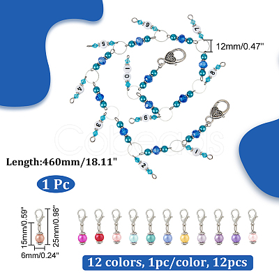 Knitting Row Counter Chains & Locking Stitch Markers Kits HJEW-AB00487-1