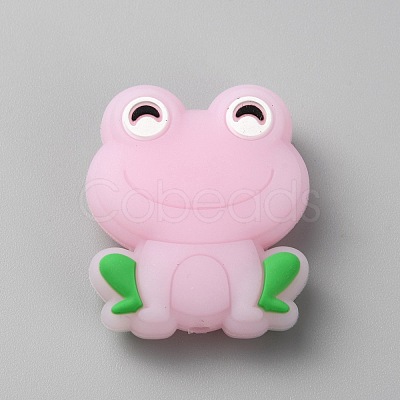 Frog Luminous Food Grade Eco-Friendly Silicone Beads SIL-WH0003-12D-1
