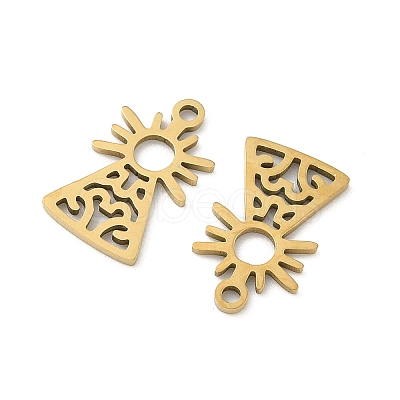 201 Stainless Steel Laser Cut Pendants STAS-P428-10G-02-1