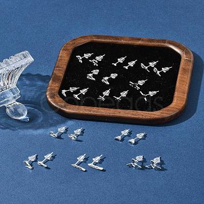 2 Pairs Alloy Stud Earrings for Women EJEW-FS0001-27D-1