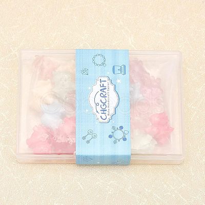 CHGCRAFT 21Pcs 7 Colors Opaque Resin Beads RESI-CA0001-48-1