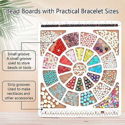 Wooden Bead Design Boards WOOD-WH0042-26D-1