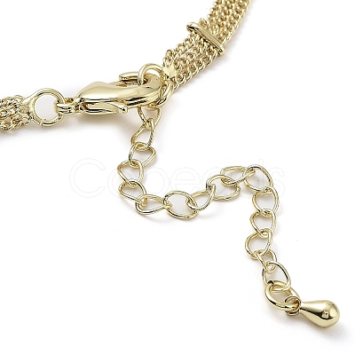 Rack Plating Brass Multi-Strand Necklace Making KK-K364-11G-1