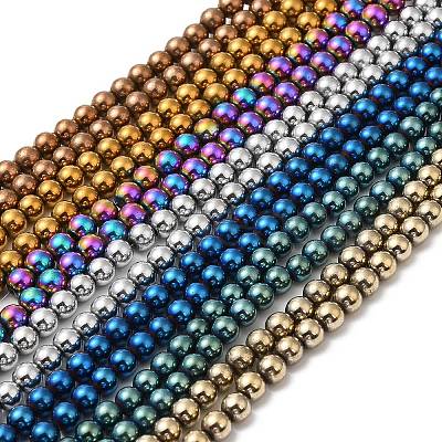Electroplate Synthetic Non-magnetic Hematite Beads Strands G-E602-04-1