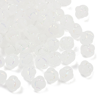 Frosted Transparent Acrylic Beads OACR-P029-16B-01-1
