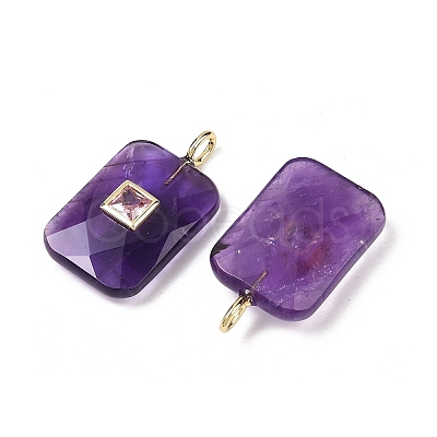 Natural Amethyst Pendants G-I391-03G-10-1