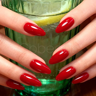ABS Plastic Pure Color Press On False Nails MRMJ-WH20004-32B-1