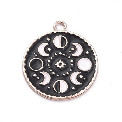 Alloy Enamel Pendants FIND-C015-02RG-1