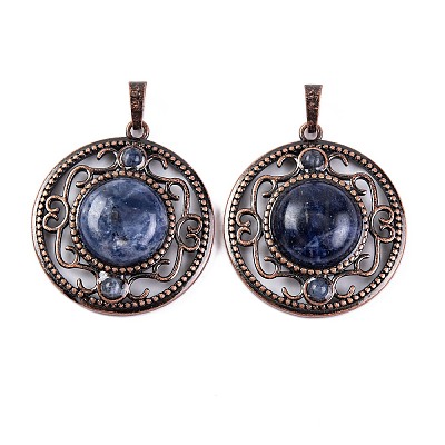 Natural Sodalite Pendants G-Q158-03-10-1