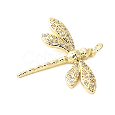 Brass Micro Pave Cubic Zirconia Pendants KK-D357-07E-G-1