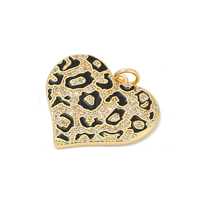 Brass Micro Pave Clear Cubic Zirconia Pendants KK-R221-01G-05-1
