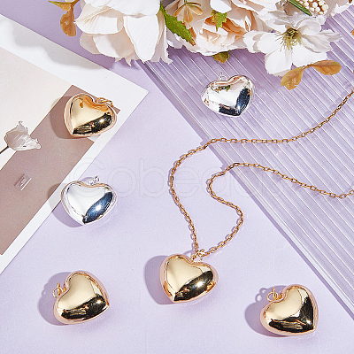 6Pcs 2 Colors Eco-Friendly Brass Pendants KK-BBC0024-64-1