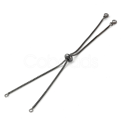 Rack Plating Adjustable Brass Slider Bracelet Making KK-M269-25-1
