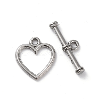 Non-Tarnish 304 Stainless Steel Toggle Clasps STAS-A092-08B-P-1