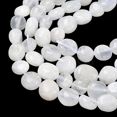 Natural Rainbow Moonstone Beads Strands G-Q961-27-1