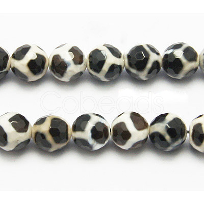 Tibetan Style Turtle Back Pattern dZi Beads X-G-H1454-1-1