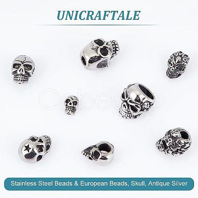 304 Stainless Steel Beads & European Beads STAS-UN0001-67AS-1