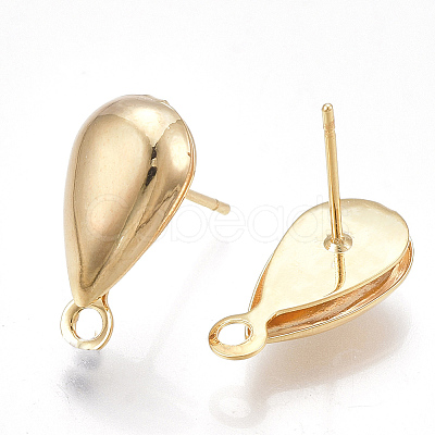 Brass Stud Earring Findings X-KK-T038-467G-1