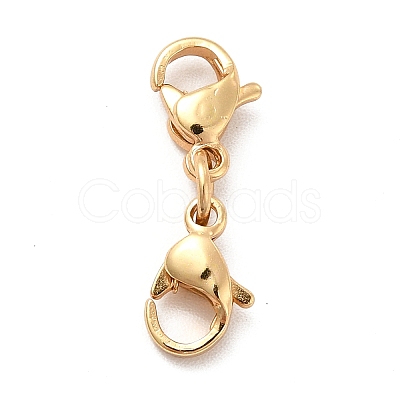 304 Stainless Steel Double Lobster Claw Clasps STAS-E178-01A-G-1
