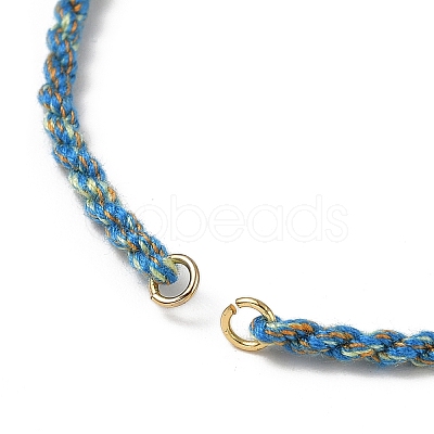 Braided Cotton Cord Bracelet Making MAK-L043-02G-07-1