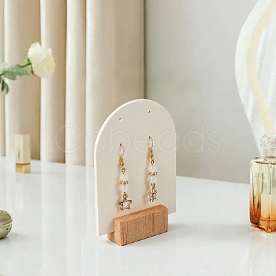 4 Bags Arch Shaped Acrylic Couple Earring Display Stands EDIS-SC0001-15A-1