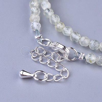 Natural Prehnite Beaded Necklaces NJEW-K114-A-A12-1