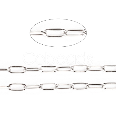 Tarnish Resistant 304 Stainless Steel Paperclip Chains CHS-F010-01D-P-1