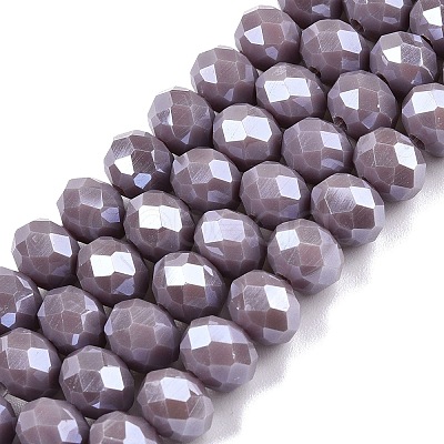 Electroplate Glass Beads Strands EGLA-A044-P8mm-A13-1