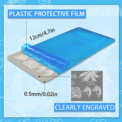 Stainless Steel DIY Nail Art Templates MRMJ-WH0092-085-1