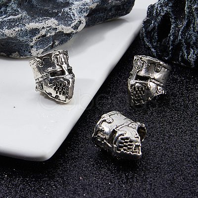 8Pcs Tibetan Style Alloy European Beads FIND-DC0008-33-1
