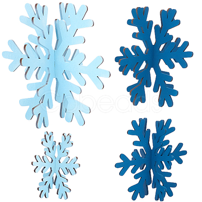 Christmas Wood Display Decorations AJEW-WH0258-740-1