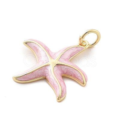 Brass Enamel Pendants KK-Q029-04G-01-1
