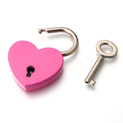 Alloy Padlock Mini Lock with Key AJEW-WH0171-19C-1