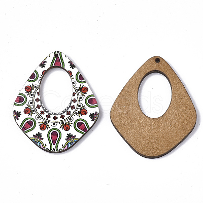 Printed Basswood Pendants X-WOOD-S045-004E-1