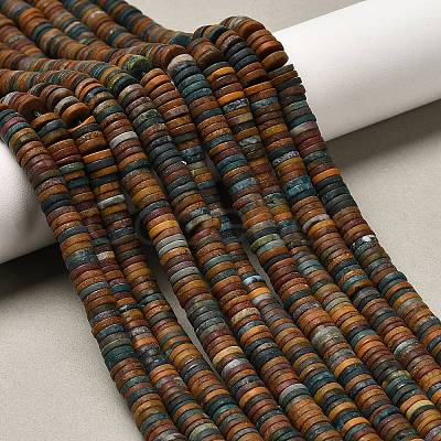 Natural Ocean Jasper Beads Strands G-P575-B47-6x1mm-1