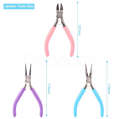 Tri-color Polished Pliers Set TOOL-R124-03-1