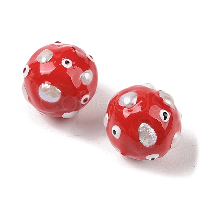 Natural Cultured Freshwater Pearl Enamel Beads PEAR-G014-03B-1