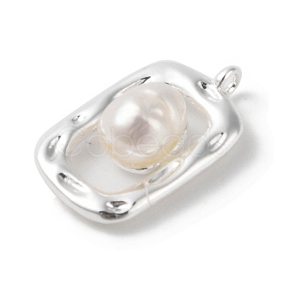 Natural Freshwater Pearl Potato Pendants KK-G491-21S-1