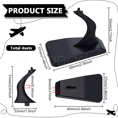 4 Bags Plastic Model Aircraft Display Stands ODIS-FG0002-07-1