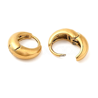 Real 18K Gold Plated 304 Stainless Stee Hoop Earrings EJEW-U009-02G-01-1